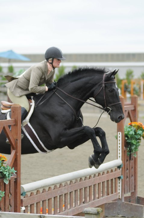 Teri works with a new rider